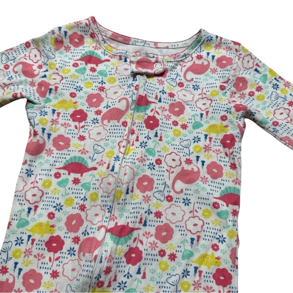 Simple Joys Carter’s Pink Dinosaur Pajama Sleeper Zipper Cotton Toddler Girls 5T - Picture 2 of 4